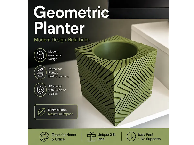 Modern Geometric Planter | Desk Organizer