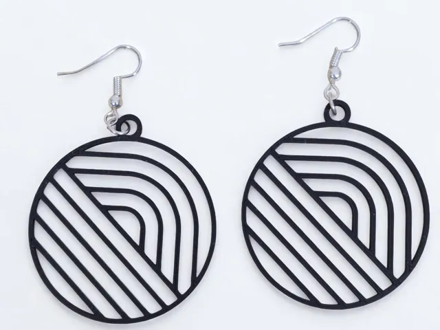 Geometric Circle Earrings