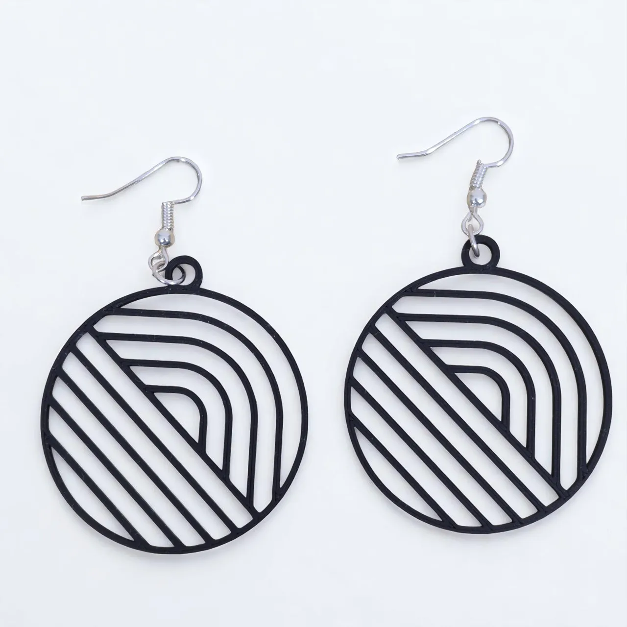 Geometric Circle Earrings view 2