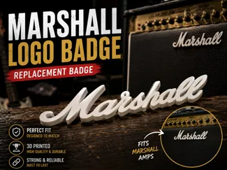 Marshall Logo | Speaker Amp Replacement Badge