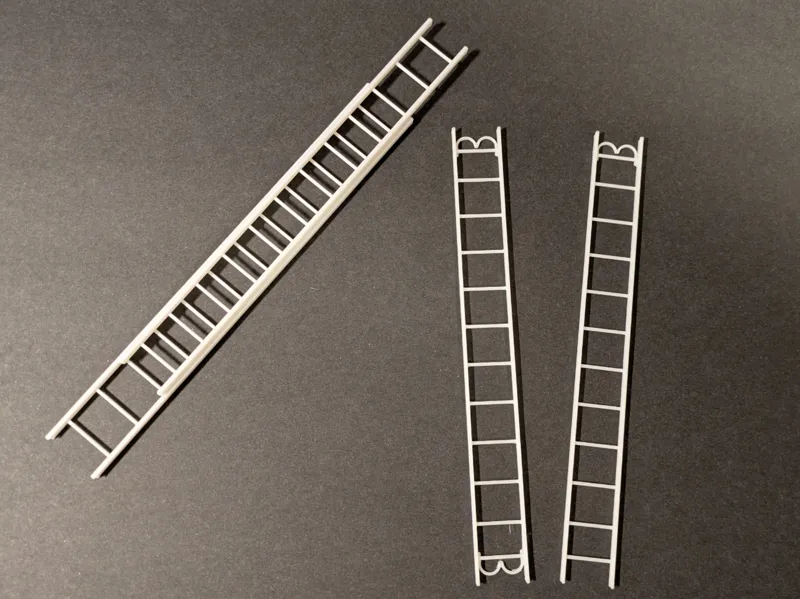Ground ladders for fire trucks (1/25 scale)