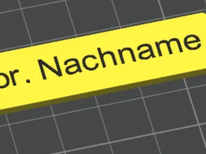Namensschild für Spind