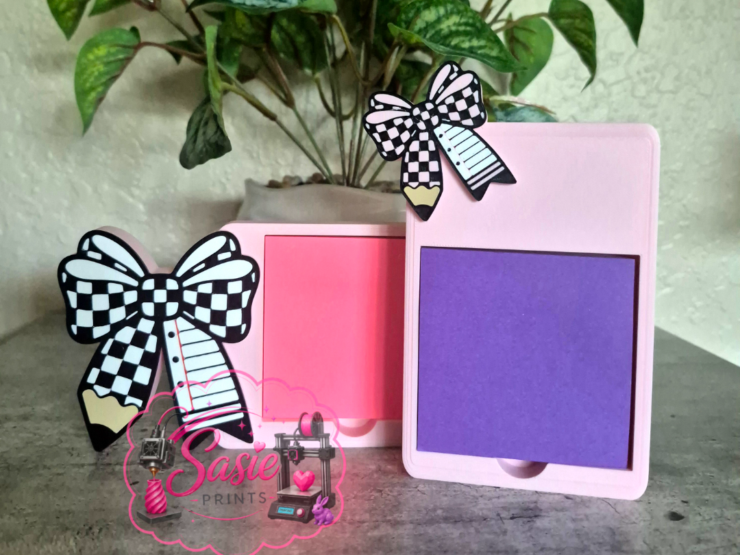 Teacher Bow Sticky Note Holder - 1
