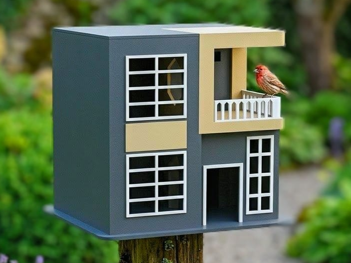 3D Printed Modern House - Birdhouse 