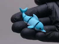 Dolphin multicolor profile print