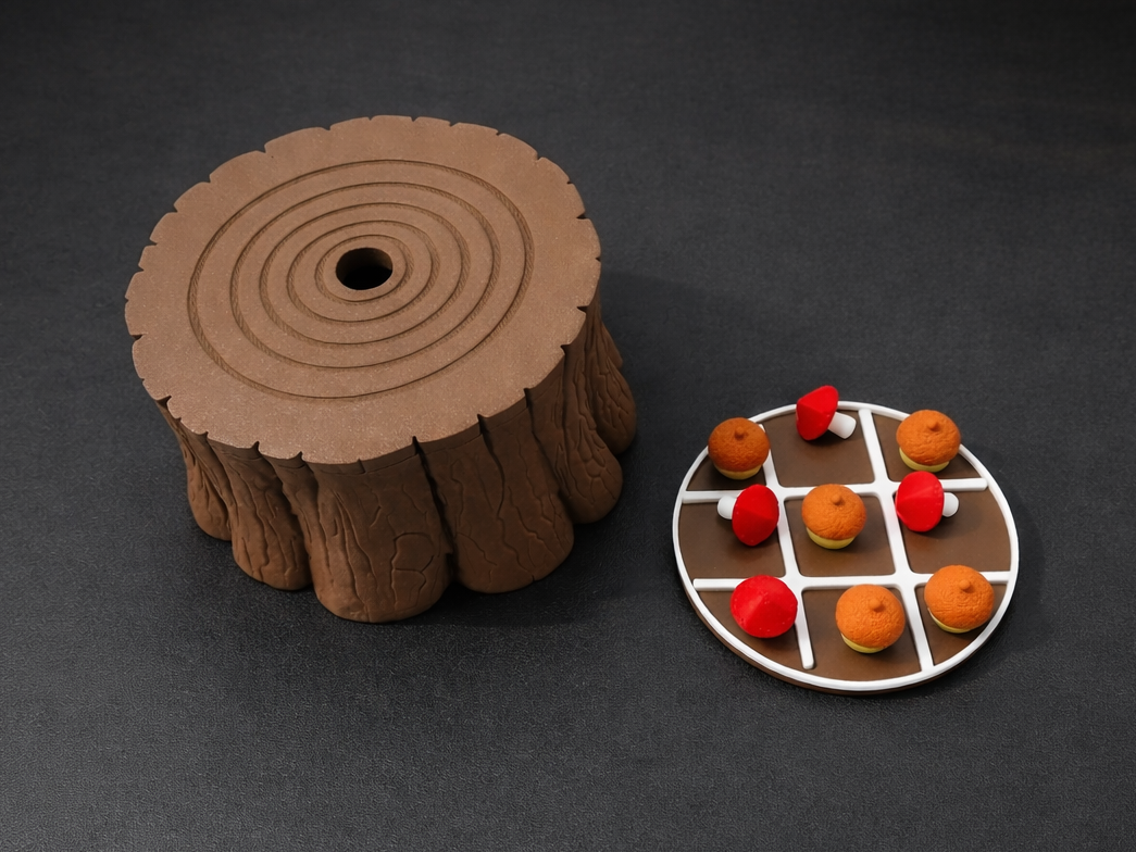 Woodland Tree Tic Tac Toe with container
