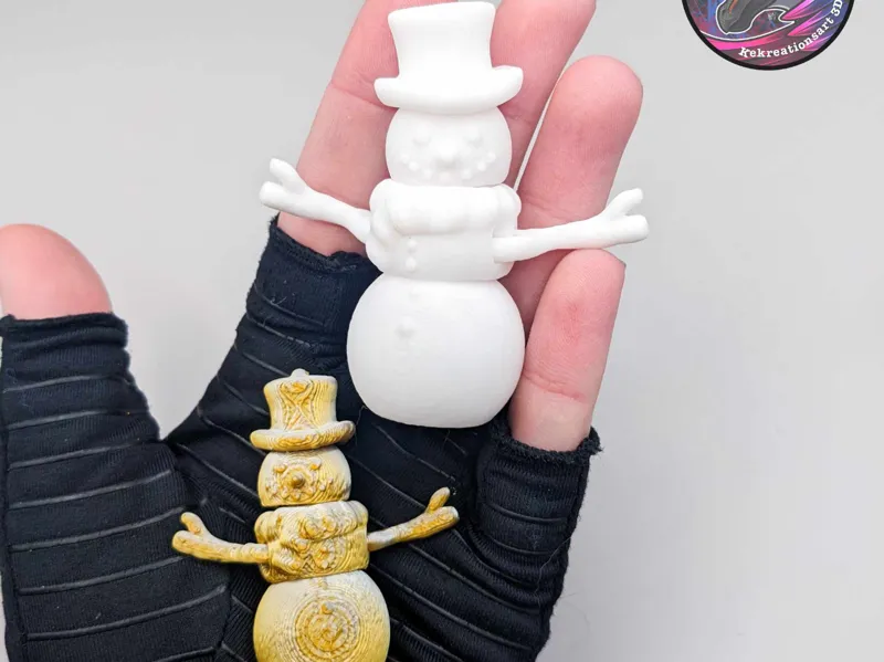 Flexi Snowman Keychain and Earring