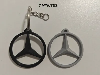 Mercedes Logo [7 MINUTES] Keychain - No supports