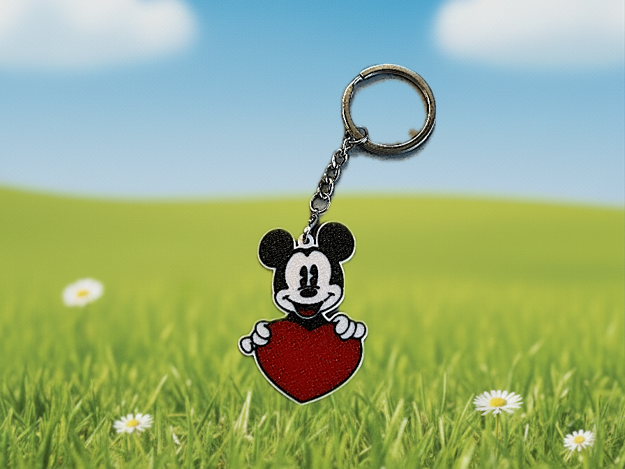Mickey Mouse Heart Keychain 