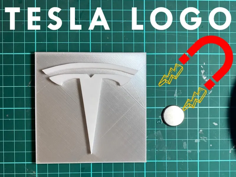 Tesla Logo 3D Model – Sleek and Minimalistic