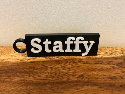 Staffy Keychain