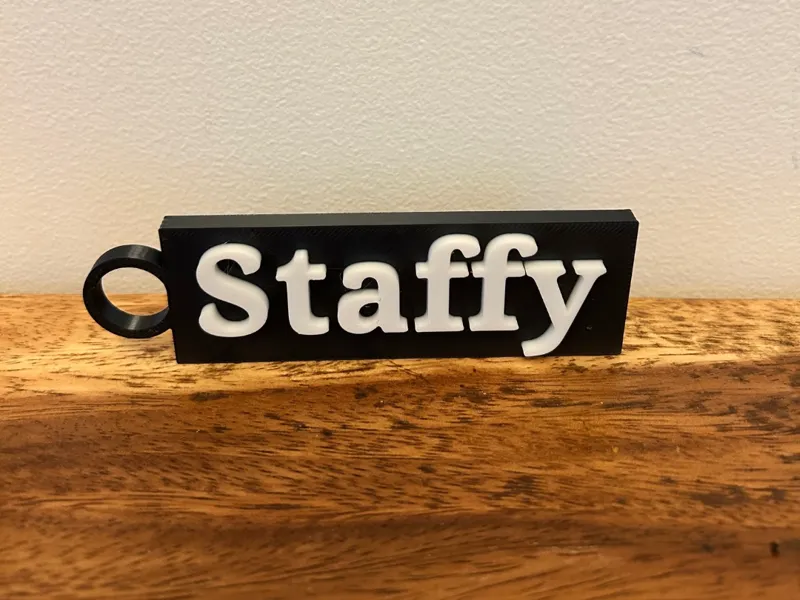 Staffy Keychain