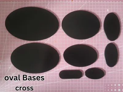 oval Bases - all sizes - cross