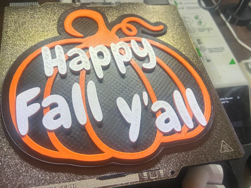 Happy Fall Y'all Pumpkin Sign