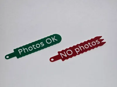 No Photos / Photos OK Badges