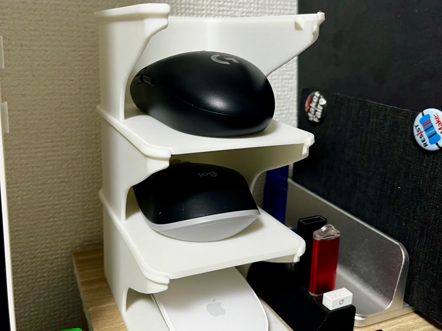Stackable Wireless Mouse Desk Organizer