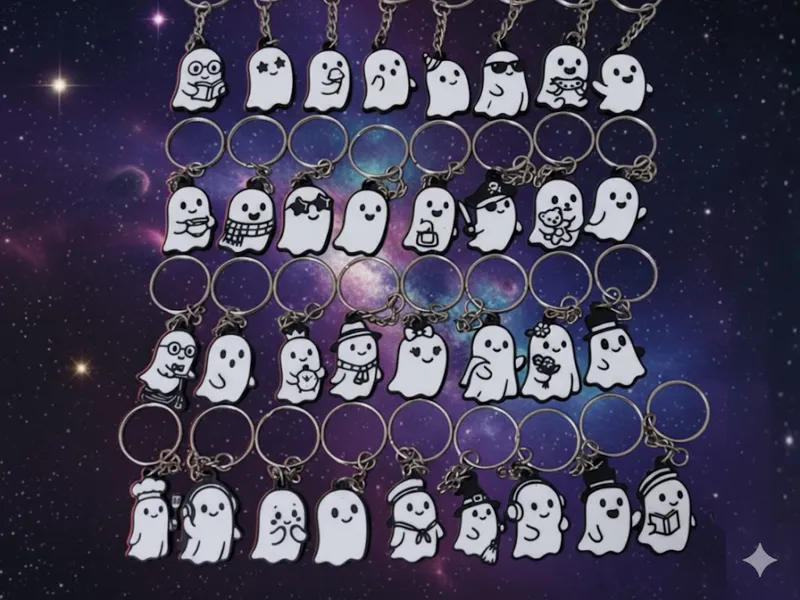 33 Cute Ghosts - Keyrings, earrings
