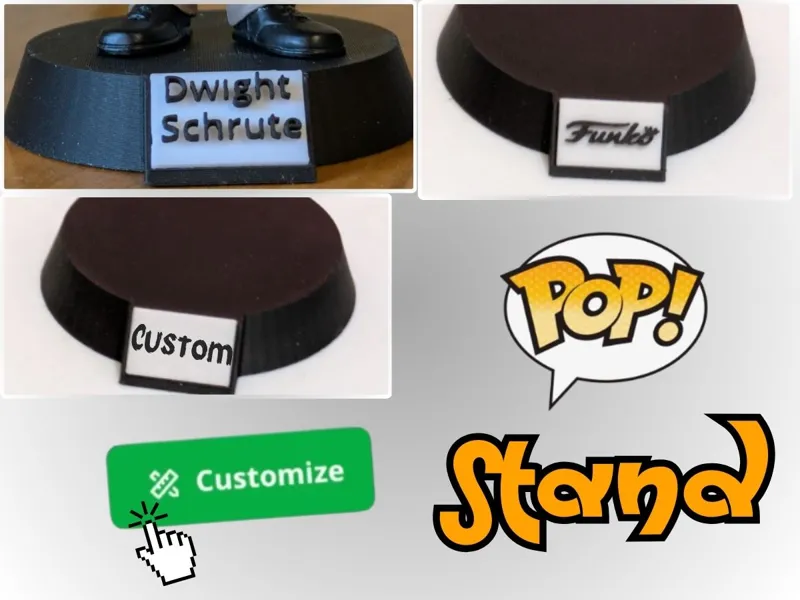 Customizable Name Plate for Funko Pop Stand