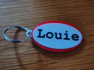 customizable Rugby ball keychain