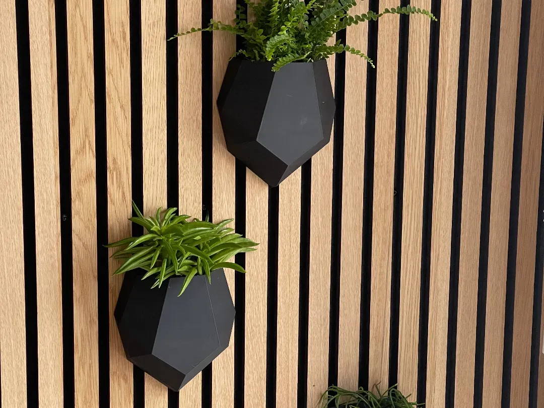 Wall vase for acoustic wall panels. NEW V2 view 2