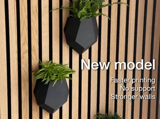 Wall vase for acoustic wall panels. NEW V2