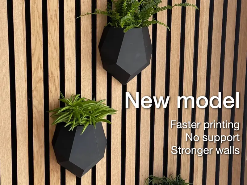 Wall vase for acoustic wall panels. NEW V2