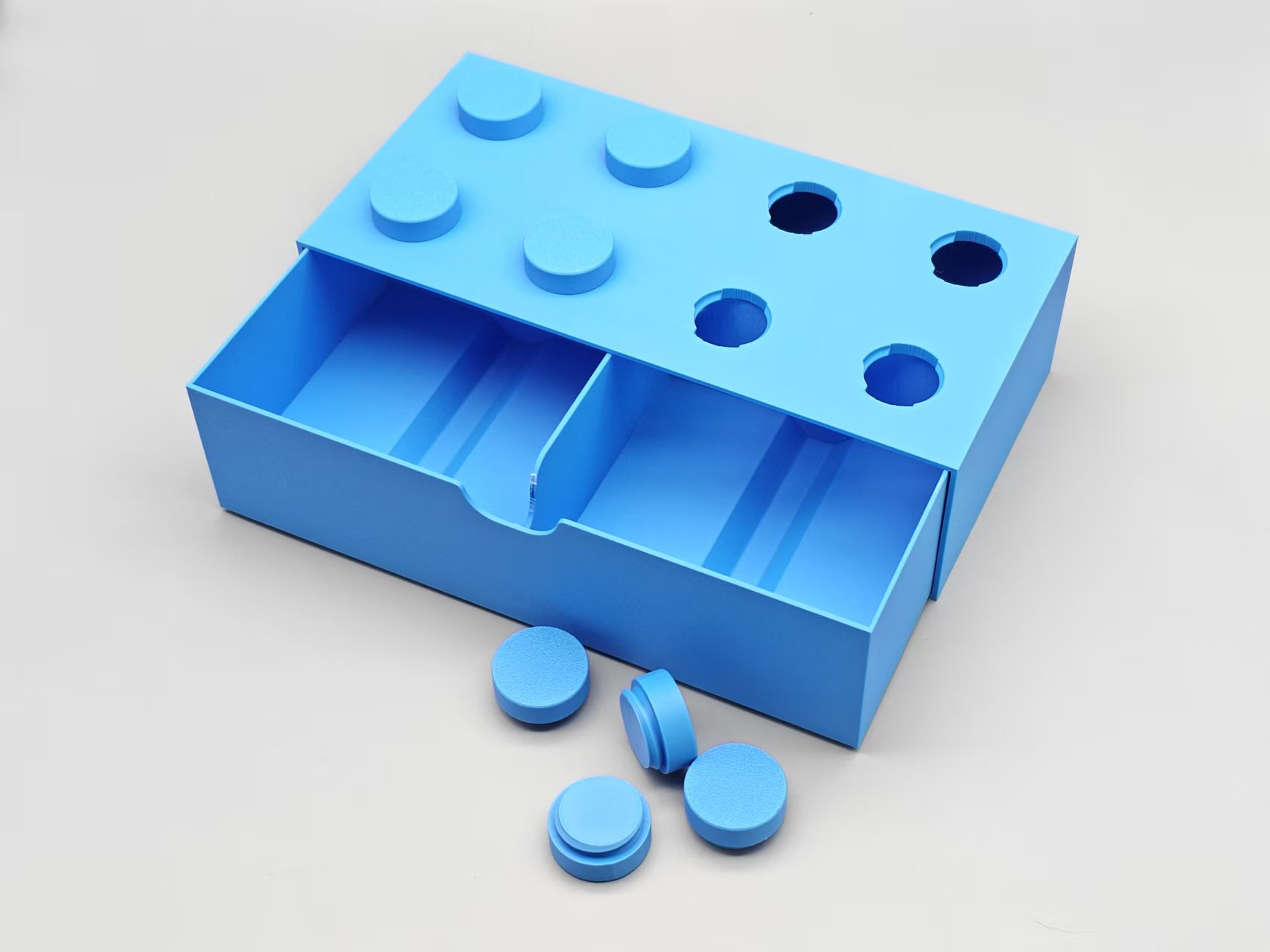 Miniatura 3 do modelo 3D 可堆叠积木收纳盒（高质量-外表面无悬垂-表面效果好）