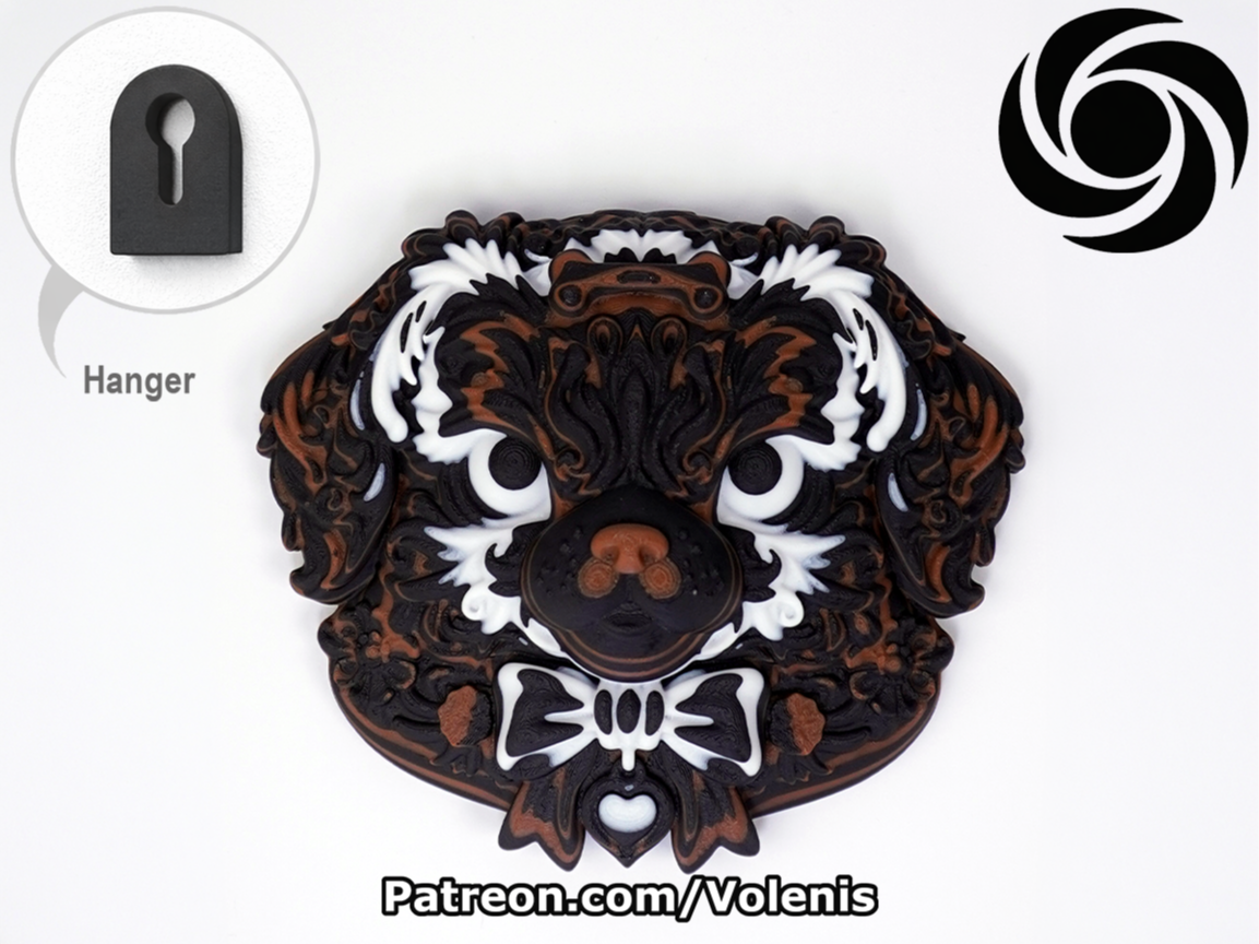 Colorstacked Dog Face Decor