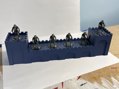6x1 Miniature Display Stand Castle with Towers