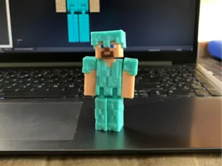 STEVE MINECRAFT LLLAVERO ARTICULADO DIAMOND ARMOR