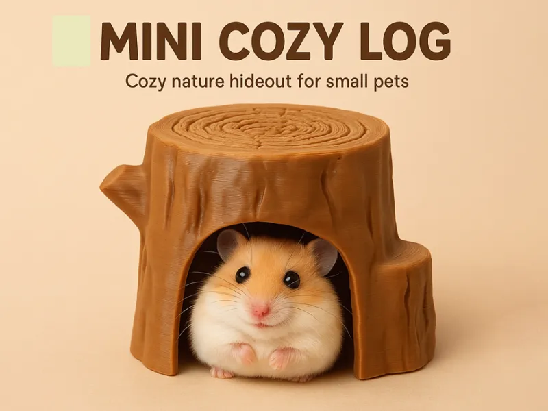 Mini Cozy Log – Small Pet Hideout