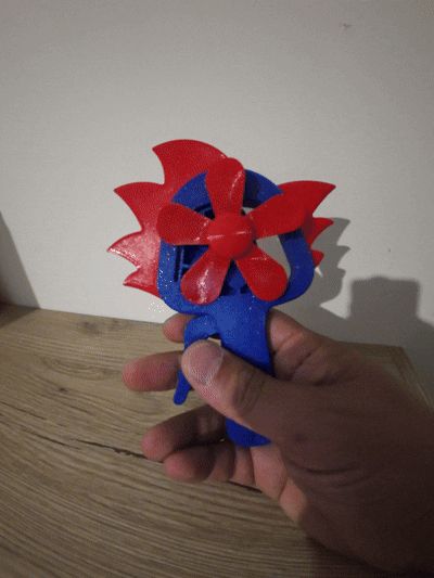 Saiyan Squeeze Fan - Swappable Hair Edition