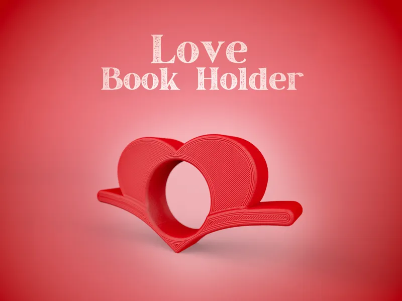 Heart shaped book holder