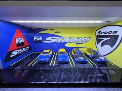 Garage Spoon Sports 1/64 avec LED – JDM Premium