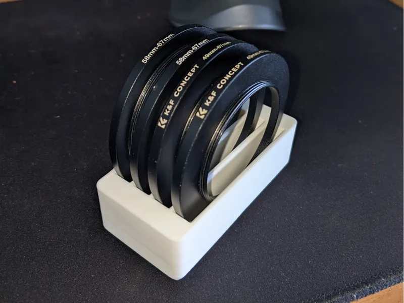 Gridfinity 1x2 Camera Filter Holder - 4pcsx70mm