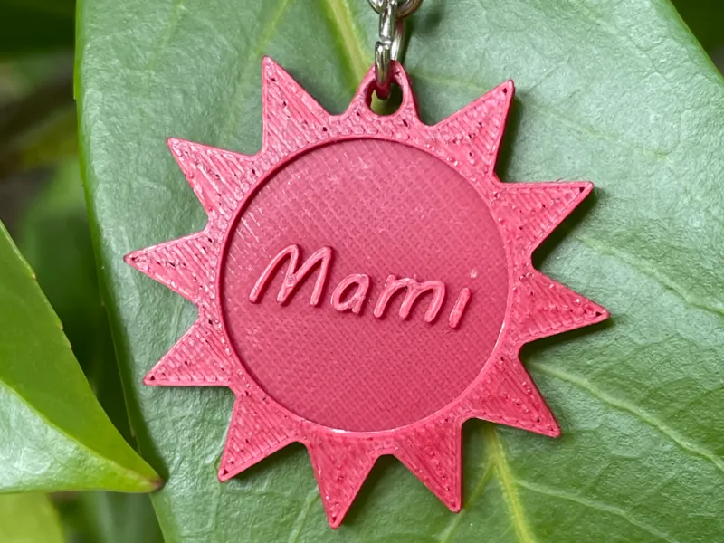 Portachiavi a forma di sole