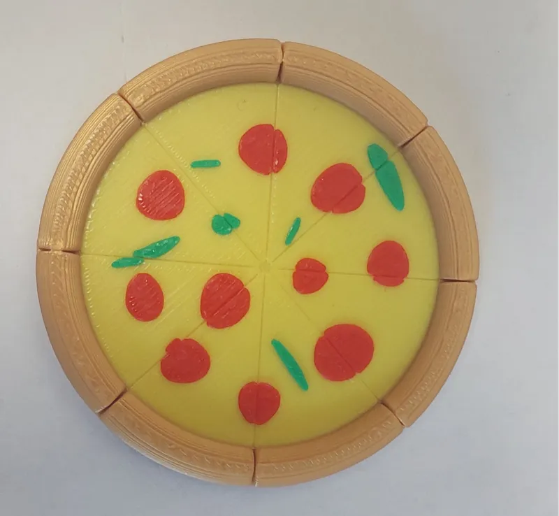 Miniature sliced pizza