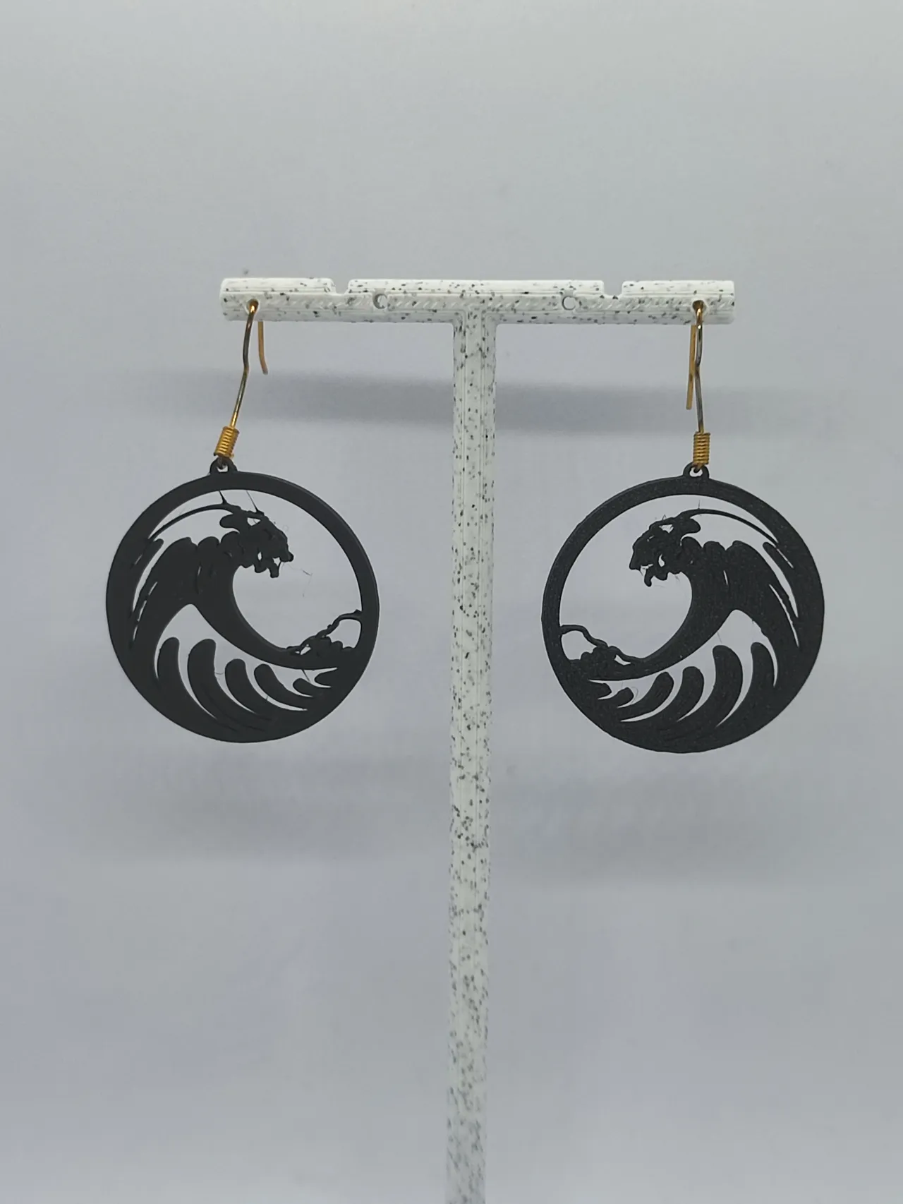 Aretes Olas de Hokusai view 3