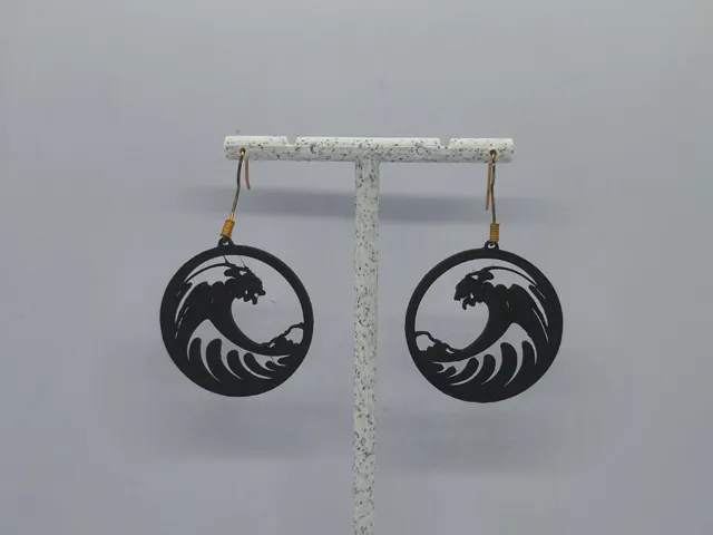 Aretes Olas de Hokusai