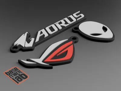 Asus ROG AORUS Gigabyte Alienware Dell Keychain