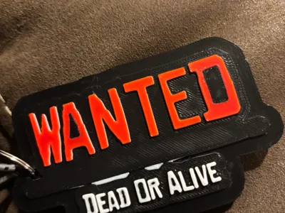 RDR2 Wanted Dead or Alive Keychain