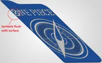 0.16mm layer, 2 Colors, Symbols Flush With Face, AMS