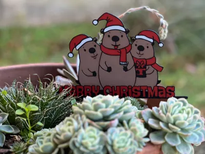 3 Capibaras Merry Christmas