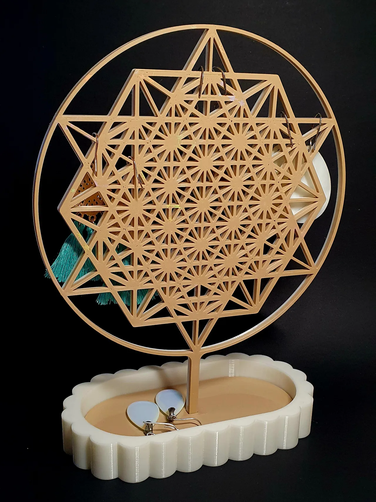 Jewelry Trinket & stand- geometry earrings display view 2