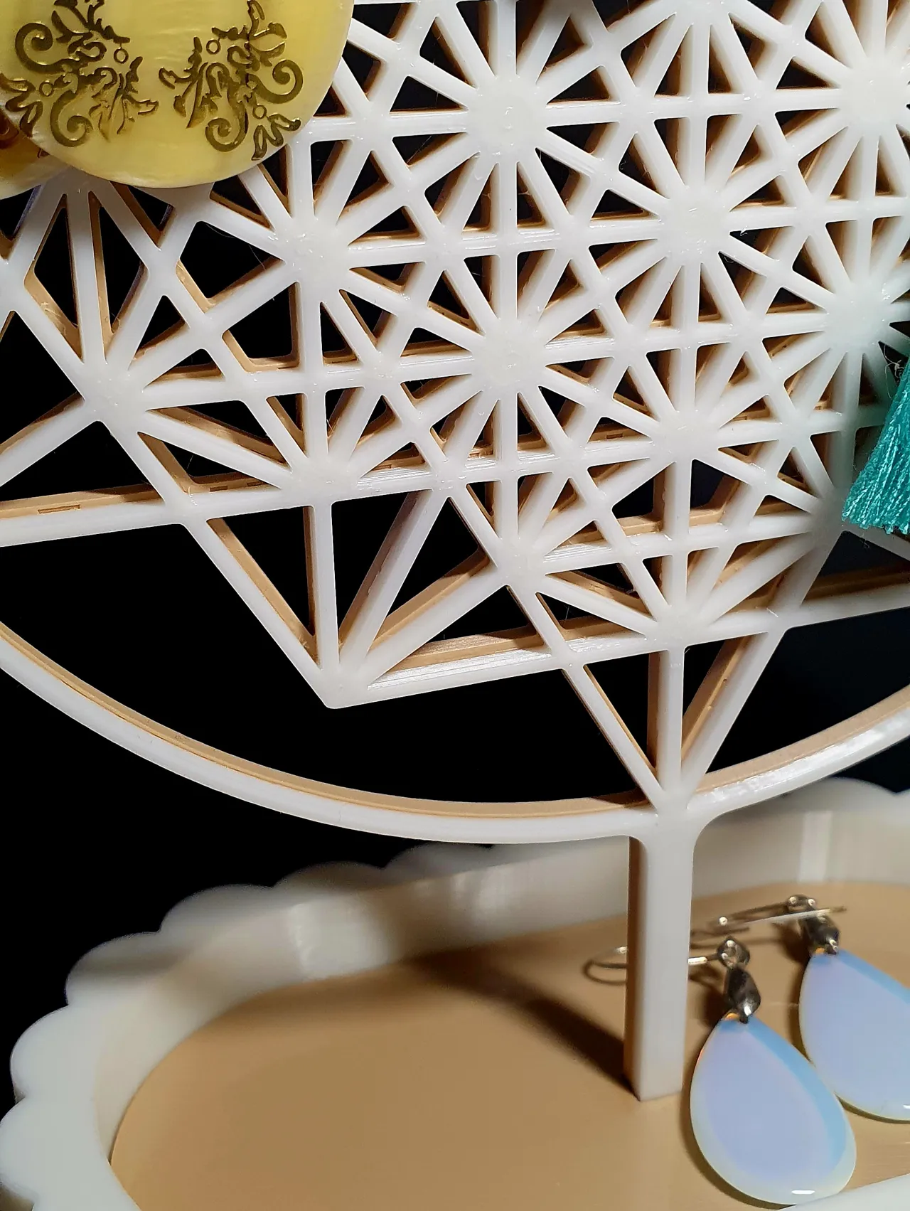 Jewelry Trinket & stand- geometry earrings display view 3