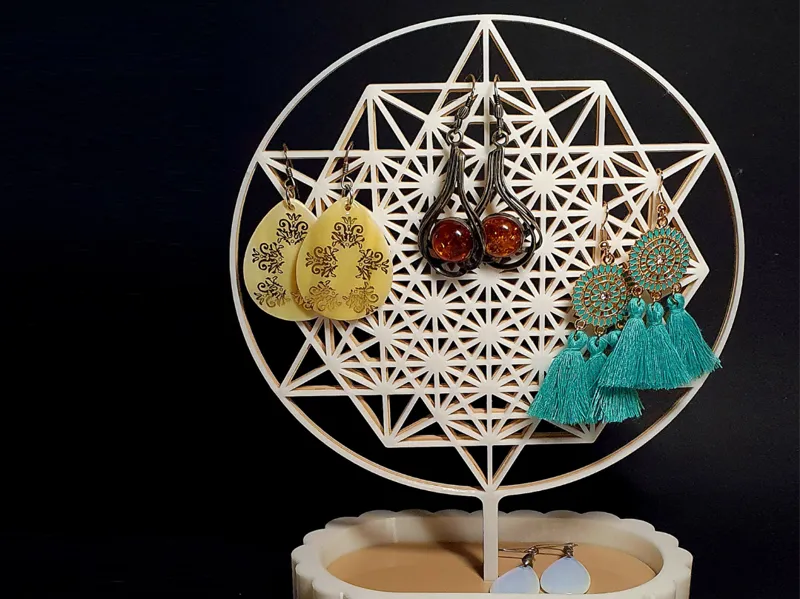 Jewelry Trinket & stand- geometry earrings display