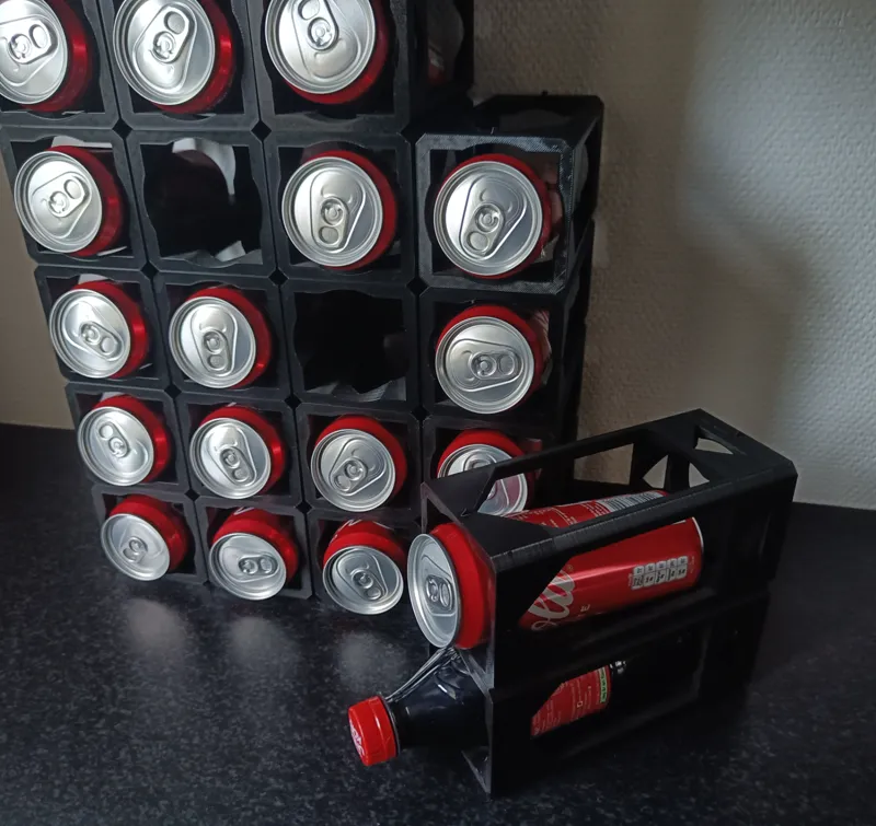 Stackable 0,5 liter soda bottle holder No support