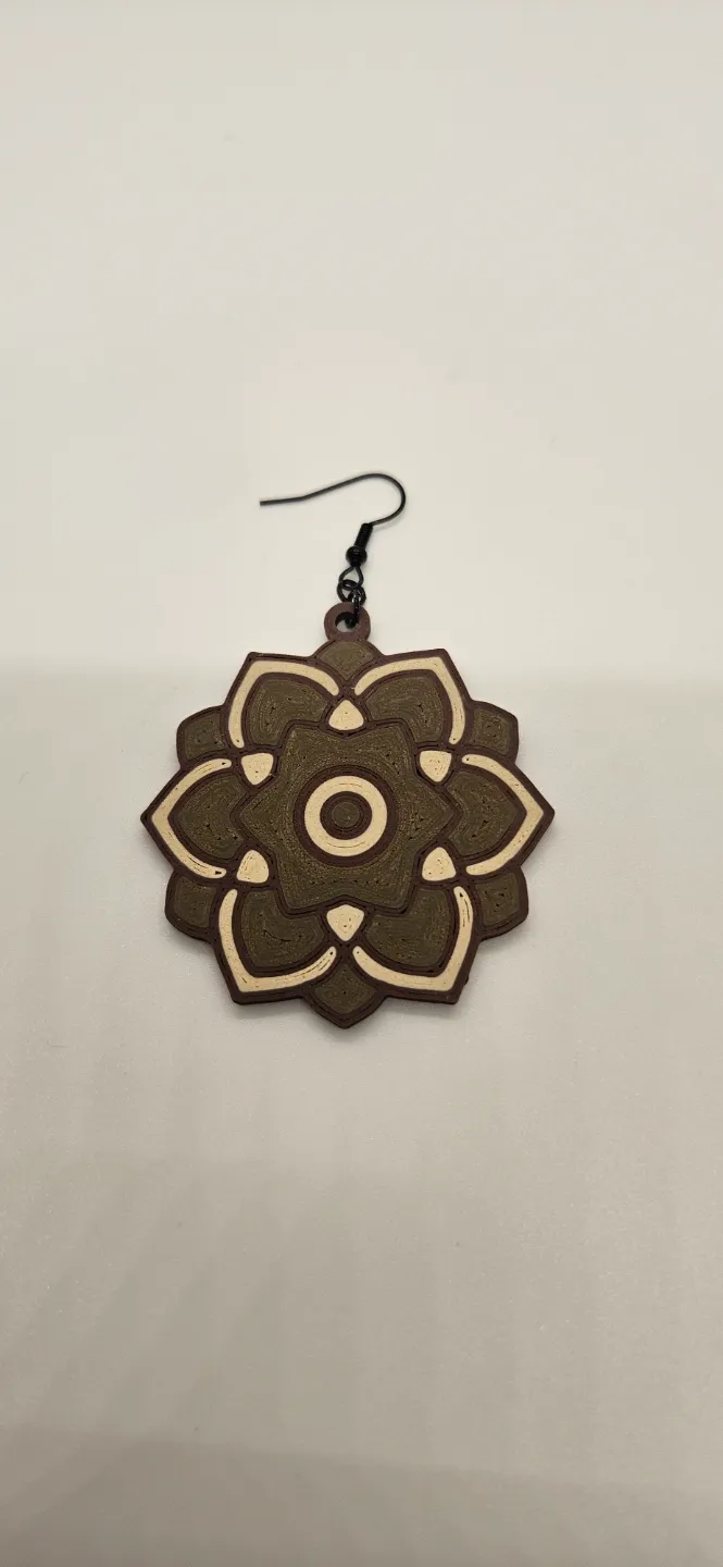 Wood Inlay Earrings view 3