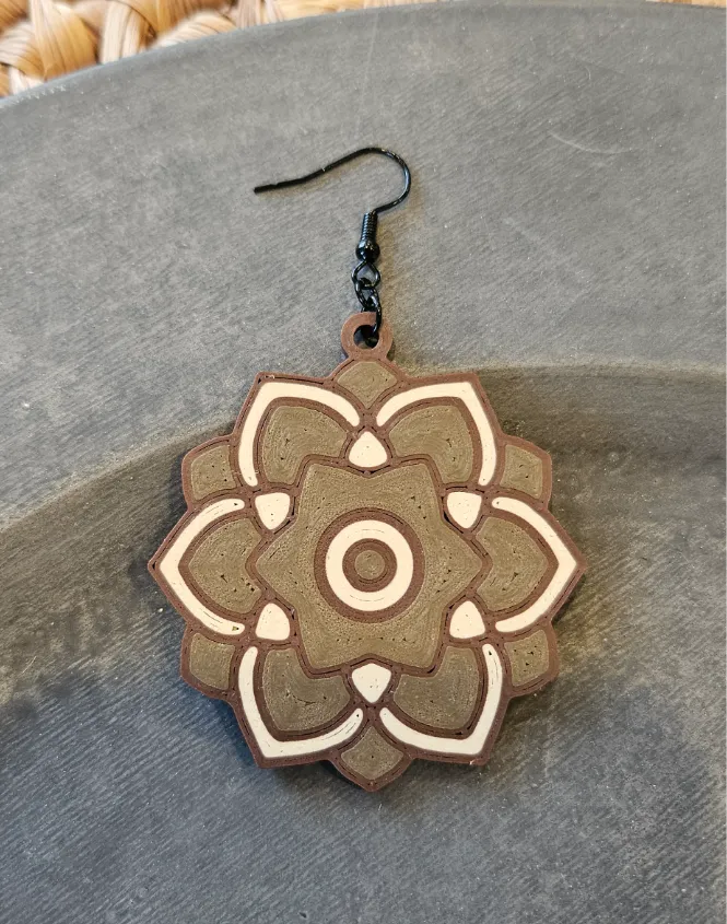 Wood Inlay Earrings