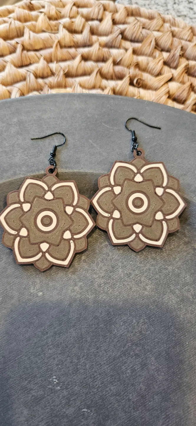 Wood Inlay Earrings view 4
